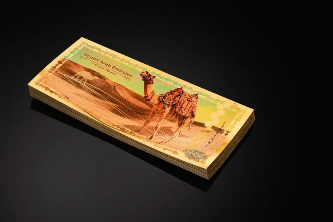 Billete de oro Dubai