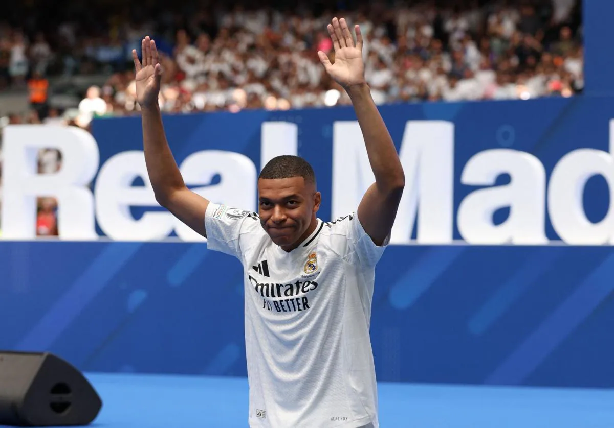 Mbappé fue presentado en el Real Madrid